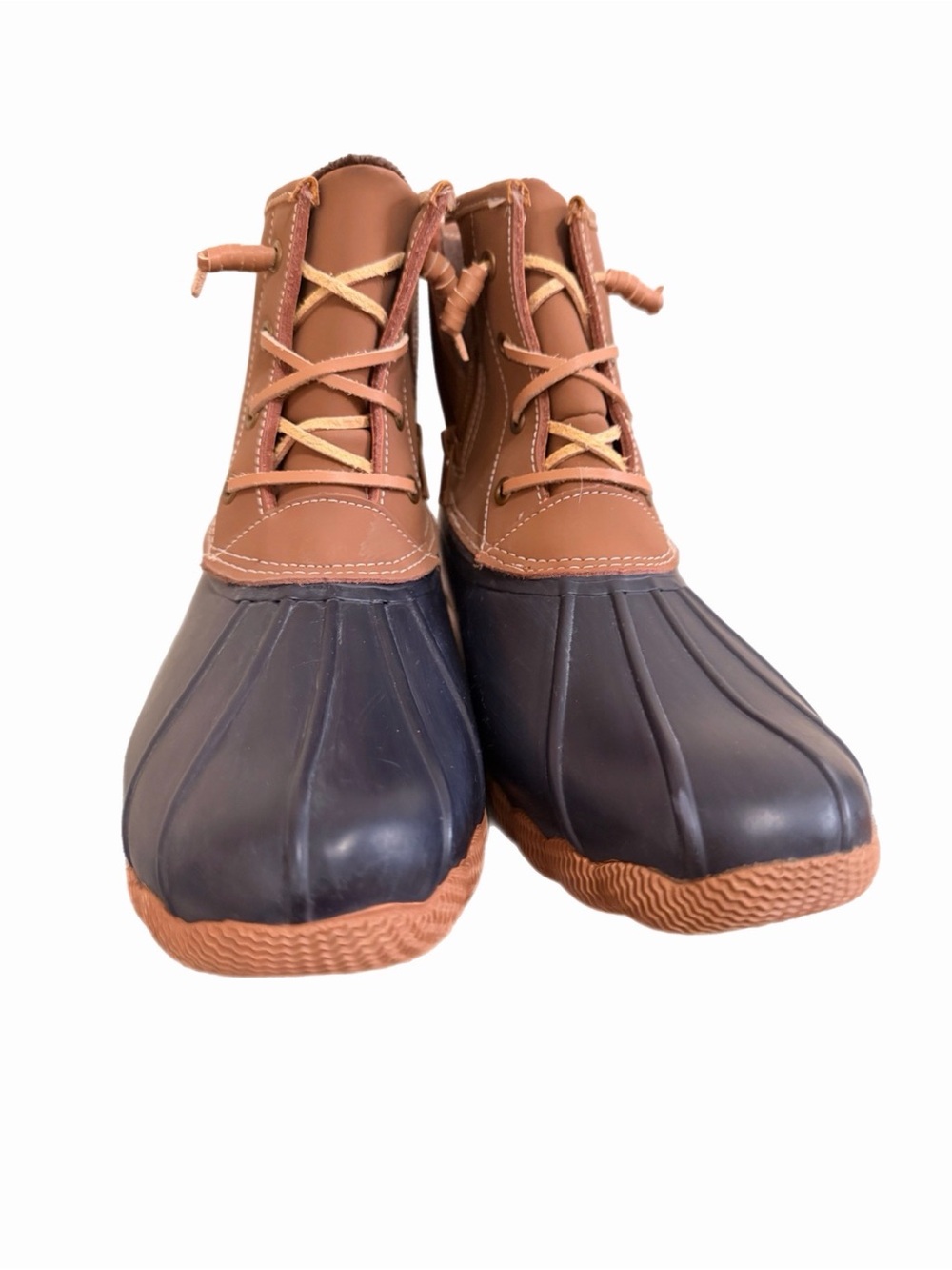Serra Women's Waterproof Thinsulate Duck Boots Brown Navy Size 8